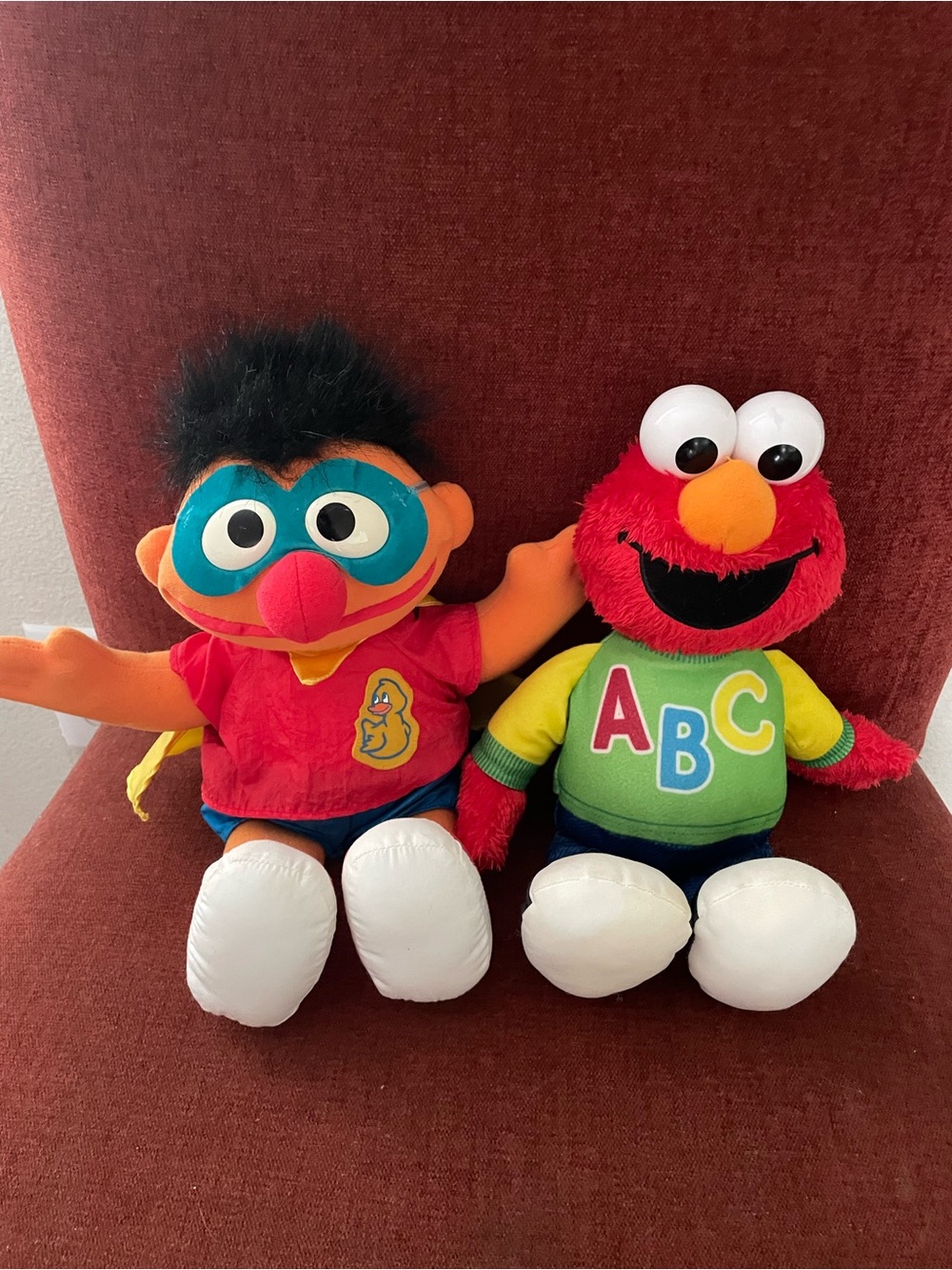 Sesame Street Elmo ABC Plush Toy - Red and Green (Elmo talks)